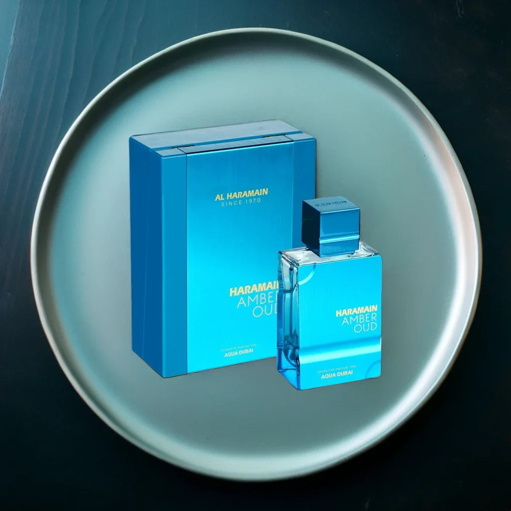 Al Haramain Amber Oud Aqua Extrait De Parfum 60ml / 2.0oz – Fresh Aquatic Long Lasting Unisex Perfume Gift for Christmas