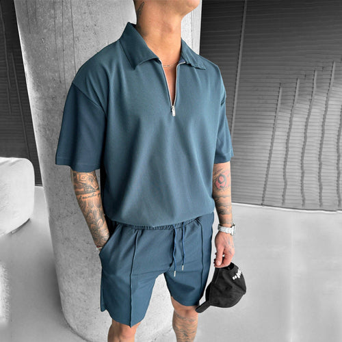 Abbigliamento estivo da uomo, abiti da uomo, nuovi polo con cerniera, casual, corti