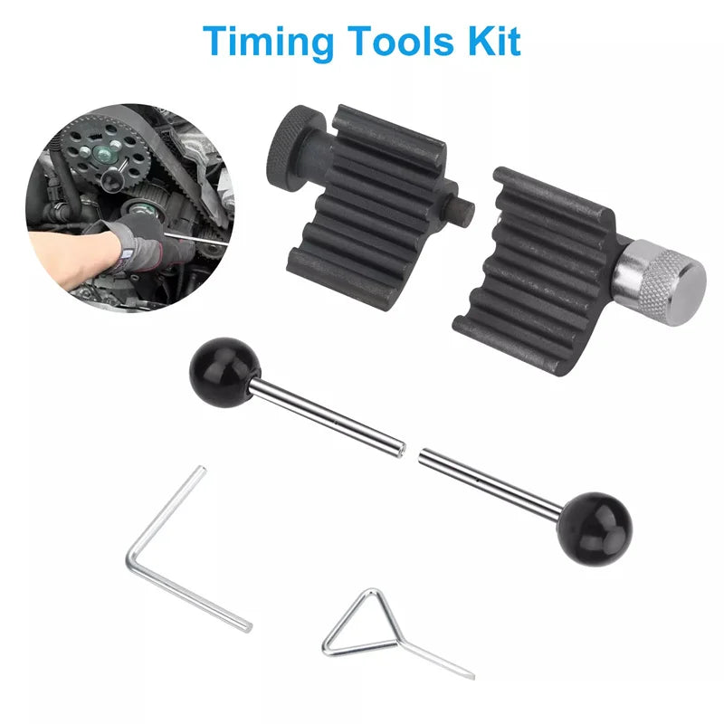 1 set di strumenti per la messa in fase del motore diesel, strumento di sincronizzazione del motore, kit di strumenti per la messa in fase dell'albero motore per VW 1.2 1.4 1.9 2.0 TDI PD 