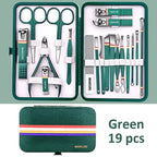 Set manicure da 6-9 pezzi con custodia in pelle, kit di strumenti professionali per la cura dei piedi e del viso, set di tagliaunghie in acciaio inossidabile, regalo 