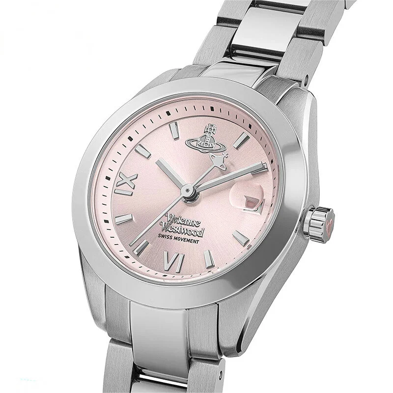 Vivienne Westwood Orologio da donna al quarzo rosa elegante e lussuoso 