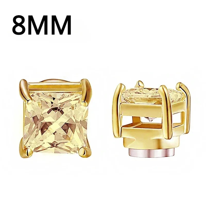 1-12 paia di orecchini a bottone magnetici alla moda, orecchini finti non piercing, regalo per uomo e donna. 