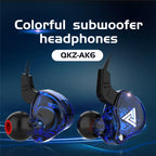 NUOVI auricolari cablati HiFi QKZ AK6 con driver in rame, cuffie sportive da corsa da 3,5 mm, auricolari stereo bassi, auricolari musicali in-ear con microfono 