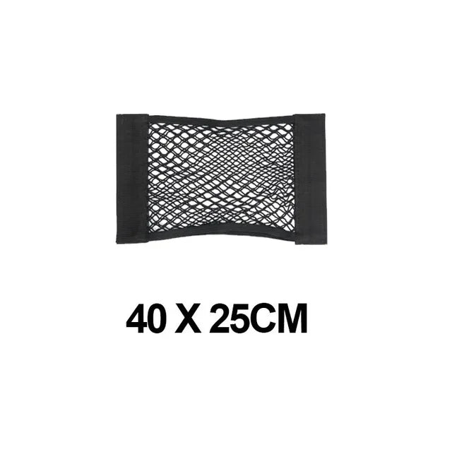 Organizer universale in rete per bagagliaio auto, tasca portaoggetti in velcro, borsa portaoggetti elastica per veicoli, accessori interni in rete per auto