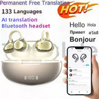Q108 Auricolari wireless con clip auricolare e traduzione AI, auricolari Bluetooth 6.1, auricolari sportivi con clip, impermeabili IPX5, AI-Bass 