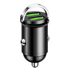 Caricabatterie da auto USB mini da 200 W con doppia porta, adattatore per caricabatterie da auto a ricarica rapida per iPhone 13 12 Xiaomi Huawei Samsung 