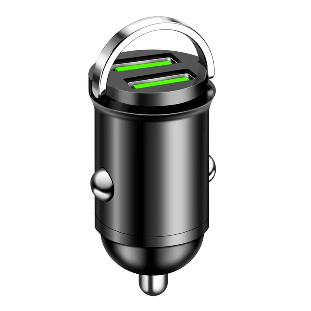 Caricabatterie da auto USB mini da 200 W con doppia porta, adattatore per caricabatterie da auto a ricarica rapida per iPhone 13 12 Xiaomi Huawei Samsung 