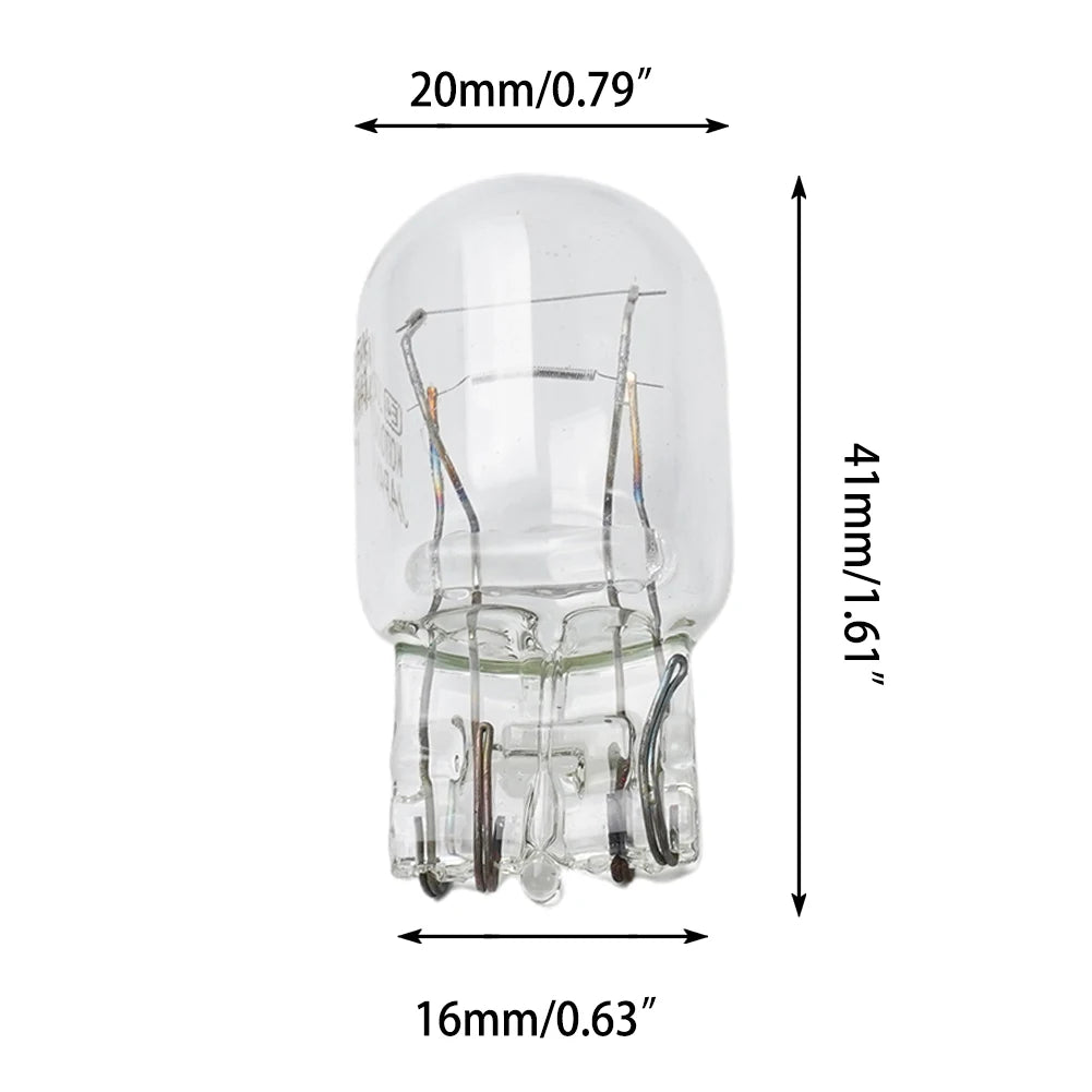 1 set di lampadine di ricambio per fanali posteriori, indicatori di direzione, stop e freni in vetro al quarzo trasparente da 12 V 580 7443 7440 T20 W21/5W, lampada alogena per auto 
