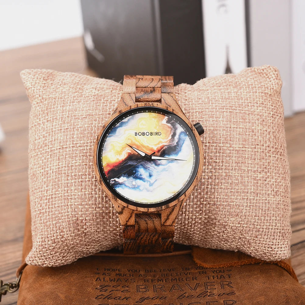 Orologio in liquidazione BOBOBIRD Design Orologio da polso al quarzo in legno per uomo Orologi dal buon rapporto qualità-prezzo Eco-regali Scatola misteriosa Invio casuale 