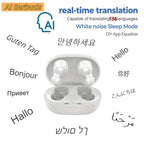 Traduttore in tempo reale Ai Auricolari Bluetooth 5.4 Auricolari aziendali Traduttore in 156 lingue Cuffie wireless Smart impermeabili 