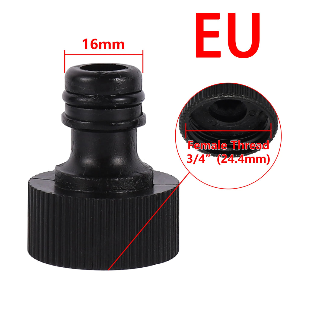 Raccordo filettato US/EU da 3/4 di pollice, connettore rapido per tubo da giardino da 16 mm, connettore rapido per irrigazione 