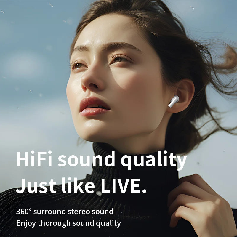 Nuovo auricolare Bluetooth wireless TWS con microfono stereo sportivo in-ear touch con lunga durata in standby 