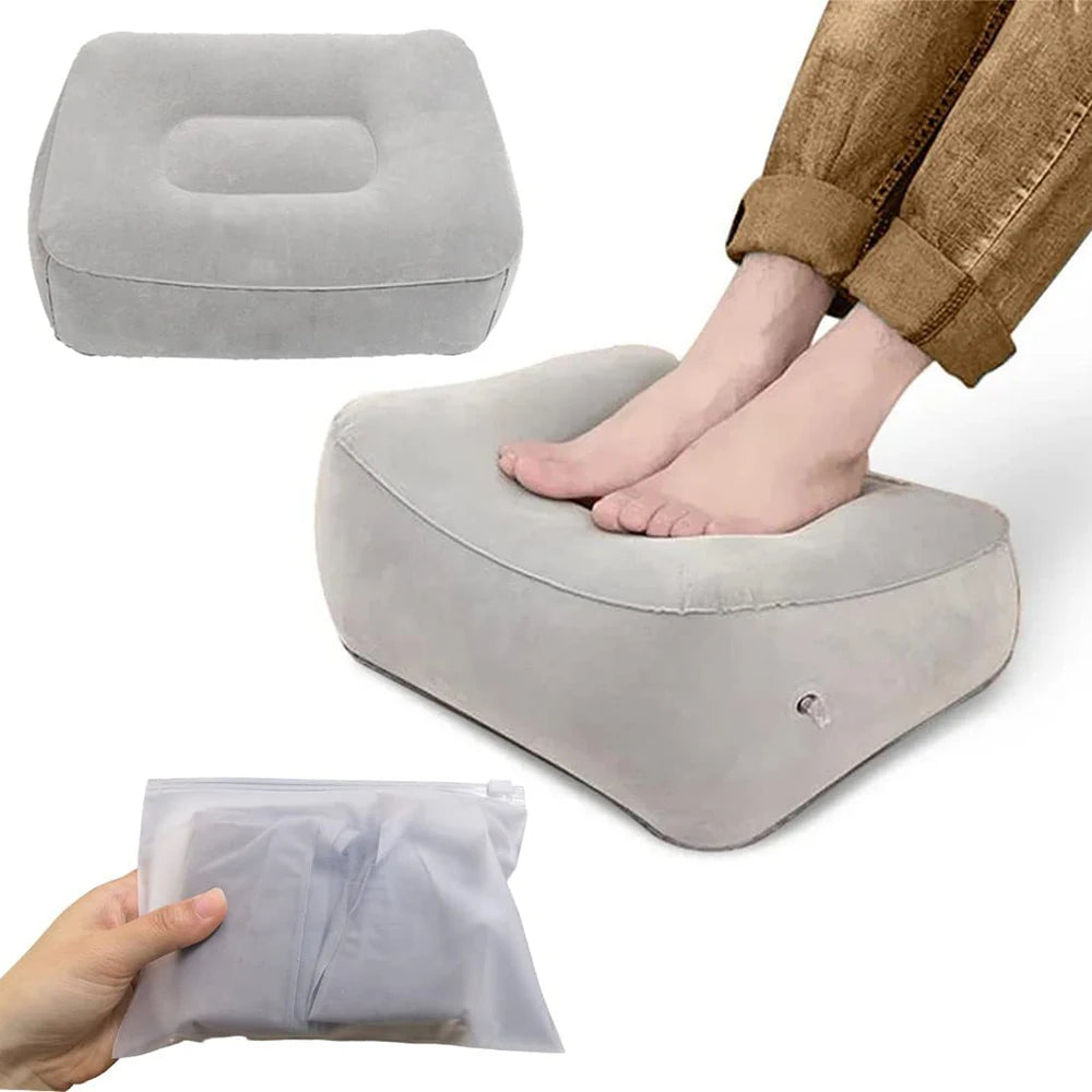 Cuscino poggiapiedi gonfiabile morbido in PVC Cuscino poggiapiedi gonfiabile Cuscino viaggio aereo Ufficio Casa Gambe su Piedi rilassanti Almohada