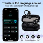 Auricolari traduttori AI MSAI T23 138 lingue App di traduzione multilingue Bluetooth a bassa latenza Traduzione offline in tempo reale