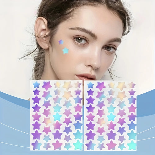 Set di cerotti olografici a forma di stella per la pulizia profonda da 160/240 pezzi — Adesivi lucidi unisex per coprire i brufoli, adatti a tutti i tipi di pelle