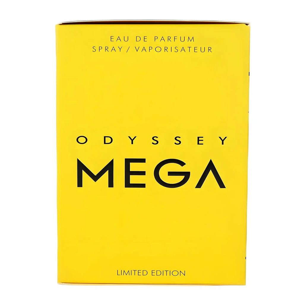 Armaf Odyssey Mega Limited Edition EDP per uomo 3,4 oz / 100 ml - Colonia legnosa ambrata audace a lunga durata, regalo per Natale 