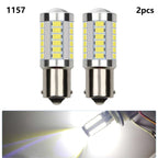 XMJS 2 pezzi Lampadina LED per auto P21W 1156 BA15S P21/5W BAY15D 1157 12V 7000K Bianco Indicatore di direzione Freno Backup Retromarcia Luci di parcheggio Lampade 