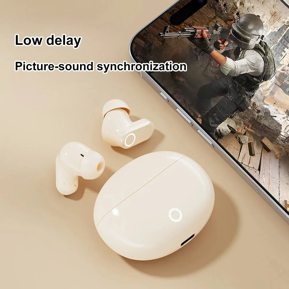 Nuove cuffie auricolari wireless in-ear Bluetooth 5.4, suono stereo HiFi, microfono integrato, cuffie con riduzione del rumore ENC per iPhone 