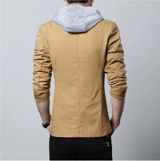 Blazer con cappuccio da uomo in stile street