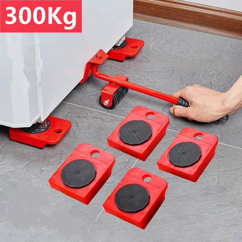 Set di rulli per il trasporto di mobili, set di strumenti per il sollevamento e lo spostamento, dispositivo per lo spostamento di oggetti pesanti, utensile manuale