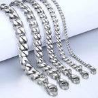 Nuovo braccialetto alla moda da uomo con catena classica in acciaio inossidabile da 3/5/7/9 mm di larghezza, braccialetto a catena per uomo e donna, regalo di gioielli 