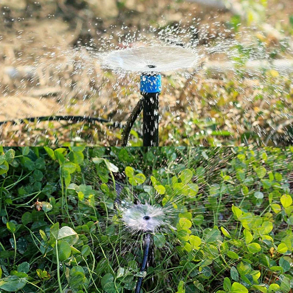 30 ugelli regolabili a 360° per irrigazione di giardini e serre - Connettori per tubi da 4/7 mm e accessori 