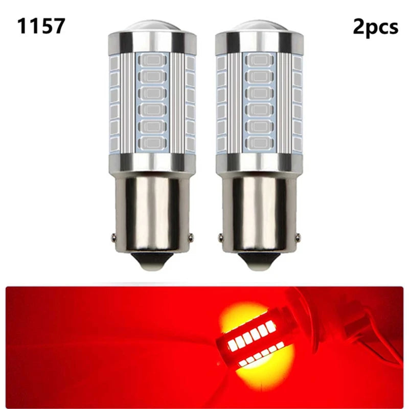 XMJS 2 pezzi Lampadina LED per auto P21W 1156 BA15S P21/5W BAY15D 1157 12V 7000K Bianco Indicatore di direzione Freno Backup Retromarcia Luci di parcheggio Lampade 