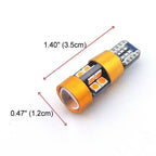 2 pezzi di luce di segnalazione a LED T10 12V per auto, arancione/ambra, posizione, parcheggio, luci della città, T10 168 194 282519SMD, accessori per lampadine a LED 