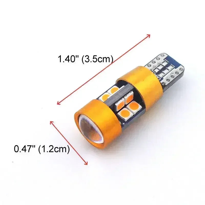 2 pezzi di luce di segnalazione a LED T10 12V per auto, arancione/ambra, posizione, parcheggio, luci della città, T10 168 194 282519SMD, accessori per lampadine a LED 