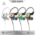 Nuovi auricolari QKZ 15D Dynamic Surround Sound Bass, auricolari con microfono, ingresso AUX da 3,5 mm, auricolari sportivi HIFI con cancellazione del rumore 