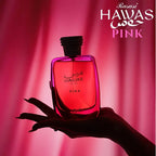Rasasi Hawas Pink Eau De Parfum 100ml Dolce Floreale Fruttato Profumo Unisex di Lunga Durata Regalo di Lusso per Natale e Ringraziamento 