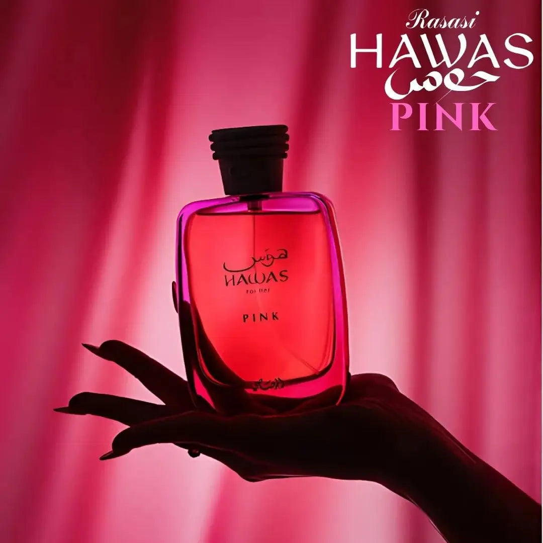Rasasi Hawas Pink Eau De Parfum 100ml Sweet Floral Fruity Long Lasting Unisex Perfume Luxury Gift for Christmas Thanksgiving