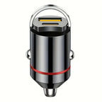 Caricabatterie da auto USB mini da 200 W con doppia porta, adattatore per caricabatterie da auto a ricarica rapida per iPhone 13 12 Xiaomi Huawei Samsung 