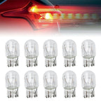 1 set di lampadine di ricambio per fanali posteriori, indicatori di direzione, stop e freni in vetro al quarzo trasparente da 12 V 580 7443 7440 T20 W21/5W, lampada alogena per auto 