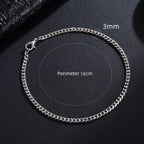 Nuovo braccialetto alla moda da uomo con catena classica in acciaio inossidabile da 3/5/7/9 mm di larghezza, braccialetto a catena per uomo e donna, regalo di gioielli 
