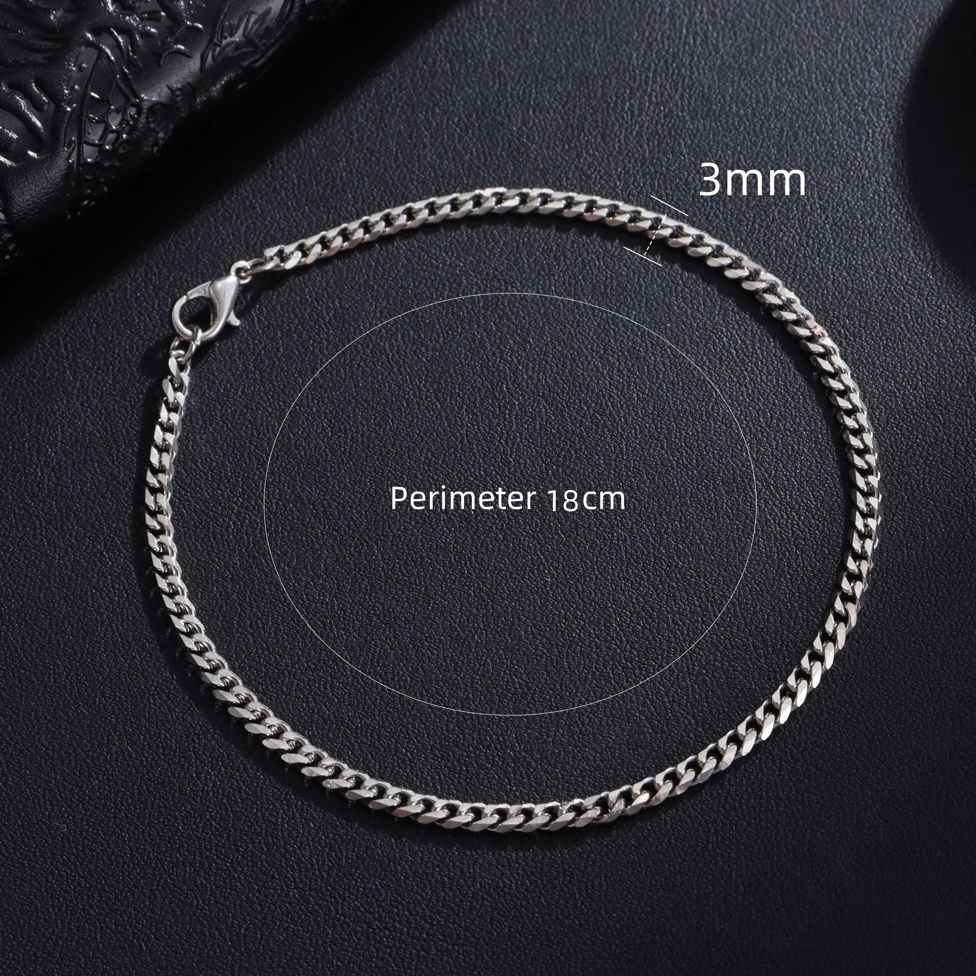 Nuovo braccialetto alla moda da uomo con catena classica in acciaio inossidabile da 3/5/7/9 mm di larghezza, braccialetto a catena per uomo e donna, regalo di gioielli 