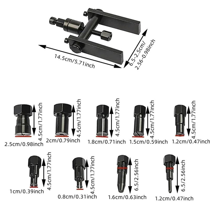 Set di estrattori per cuscinetti per auto, kit di strumenti portatili per la rimozione dei cuscinetti, separatore per cuscinetti, estrattore per ingranaggi 