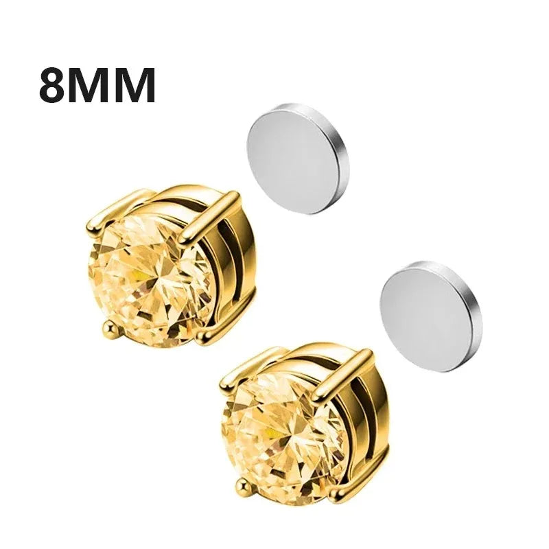 1-12 paia di orecchini a bottone magnetici alla moda, orecchini finti non piercing, regalo per uomo e donna. 