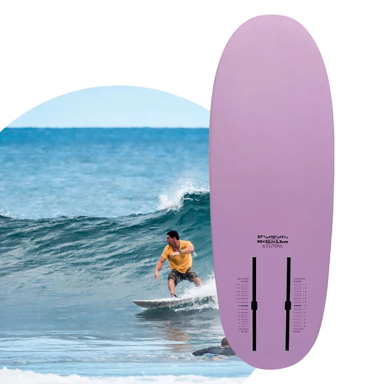 Unisex KUAYO FUN di alta qualità 96CM 8.3L tavola da surf Skimboard Kiteboard Hydrofoil Wingfoil Hard Dock Start Foil Board 