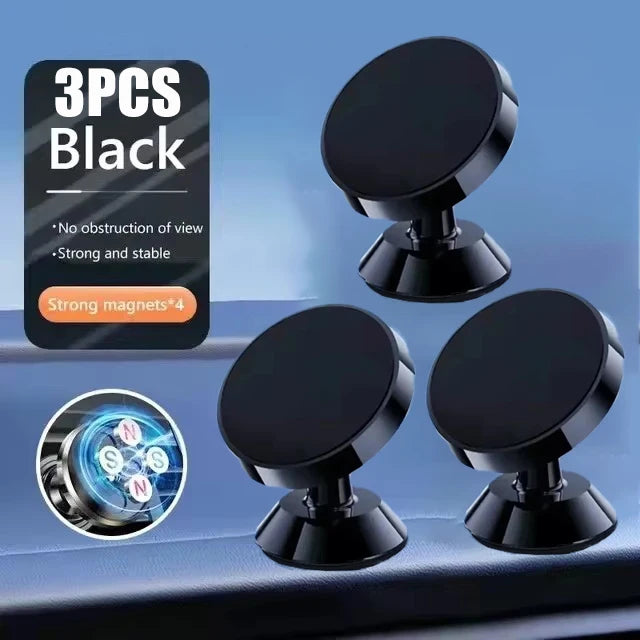 Magnetic Car Phone Holder With 360° Adjustable Rotation Stable Support Holder For iPhone 15 14 Samsung Xiaomi Dashboard Stand