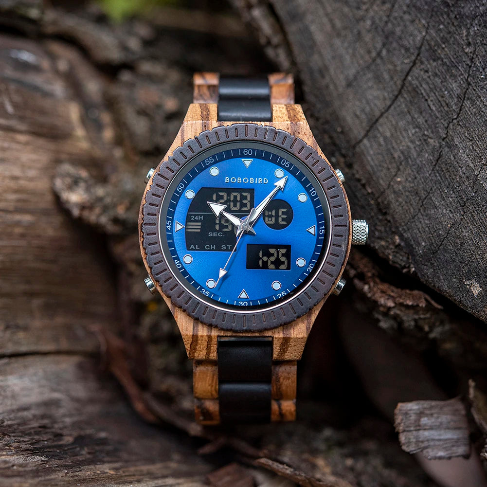 Orologio in liquidazione BOBOBIRD Design Orologio da polso al quarzo in legno per uomo Orologi dal buon rapporto qualità-prezzo Eco-regali Scatola misteriosa Invio casuale 