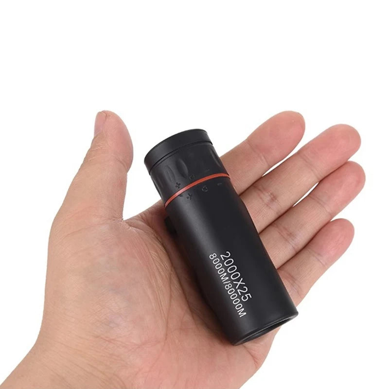 Nuovo telescopio monoculare HD 2000x25 Mini telescopio portatile per telefono cellulare con supporto Telescopio per campeggio, caccia e birdwatching 