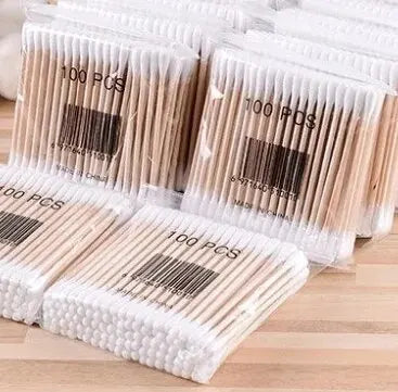500pcs Double Head Cotton Swab Women Makeup Cotton Buds Tip for Wood Sticks Nose Ears Cleaning Health Care Tools