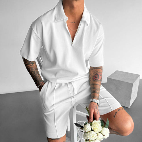 Abbigliamento estivo da uomo, abiti da uomo, nuovi polo con cerniera, casual, corti