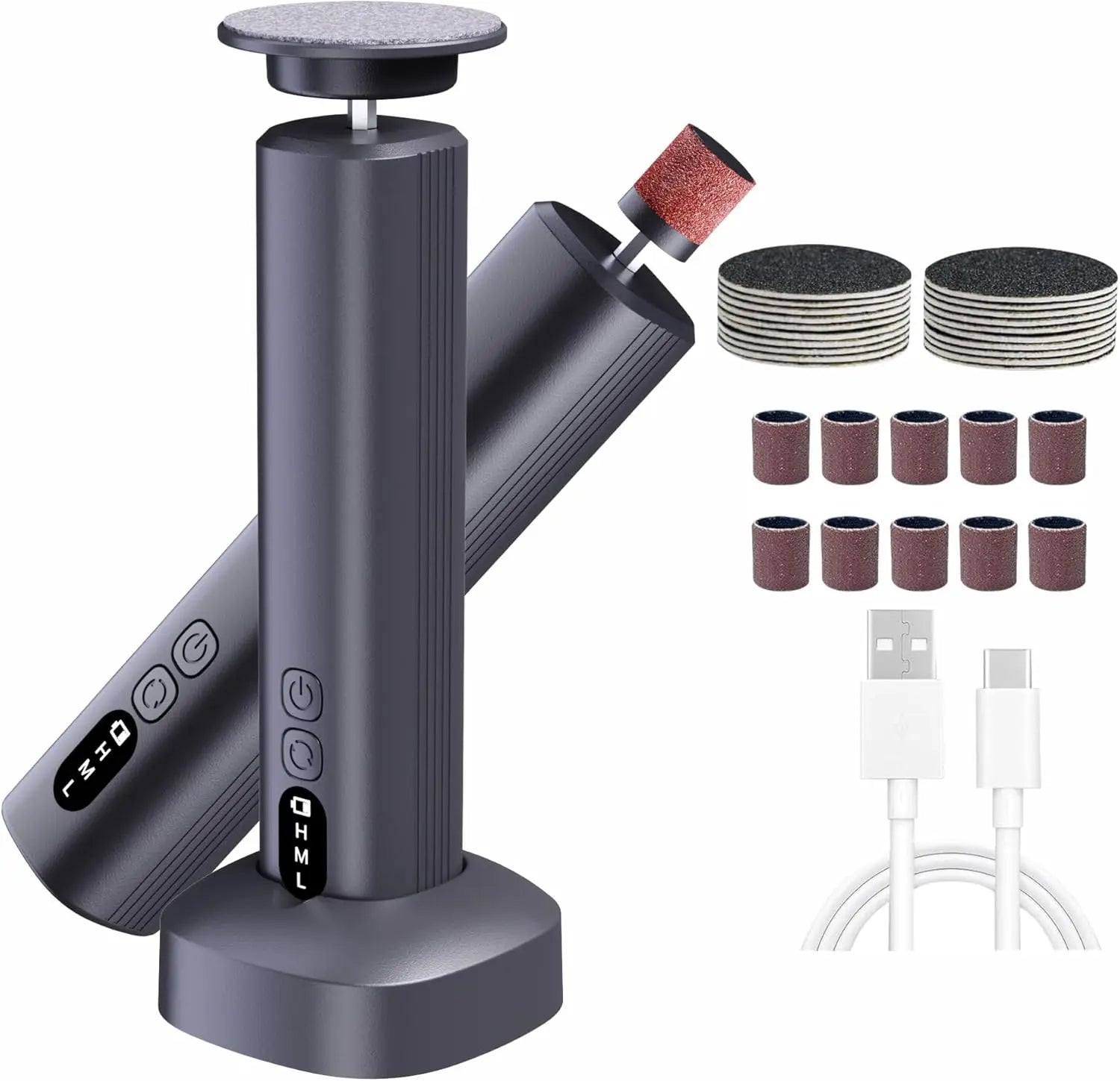 2 in 1 elettrico per la rimozione dei calli dei piedi, macchina per la lima dei piedi senza fili, strumento professionale per manicure e pedicure, kit per la cura dei piedi per la pelle morta