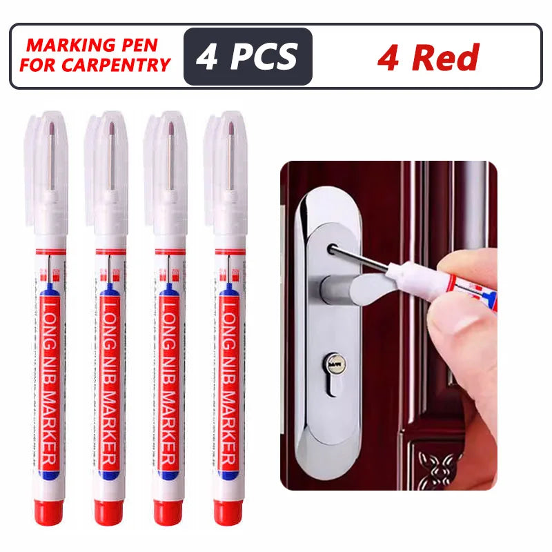1-40 pezzi 20 mm foro profondo pennarello a punta lunga per penna perforatrice per metallo impermeabile bagno lavorazione del legno decorazione multiuso 