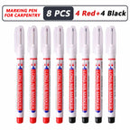 1-40PCS 20mm Deep Hole Long Nib Head Markers For Metal Perforating Pen Waterproof Bathroom Woodworking Decoration Multi-Purpose