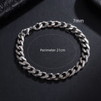 Nuovo braccialetto alla moda da uomo con catena classica in acciaio inossidabile da 3/5/7/9 mm di larghezza, braccialetto a catena per uomo e donna, regalo di gioielli 