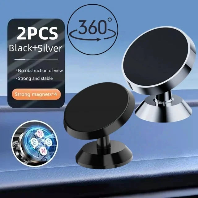 Supporto magnetico per auto per telefono, supporto universale per auto per iPhone, Xiaomi, Huawei, Samsung, adesivo magnetico per auto montato a parete sul cruscotto 