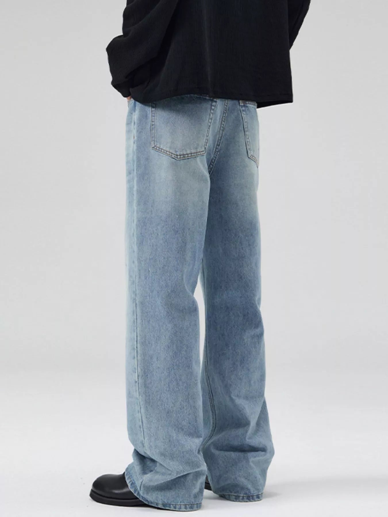 Jeans a gamba larga da uomo taglie forti